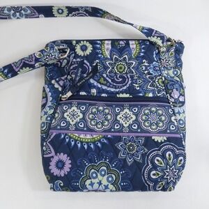 Bella Taylor Crossbody Handbag Jazzberry Hipster BLUE‎ FLORAL Quilted Bag